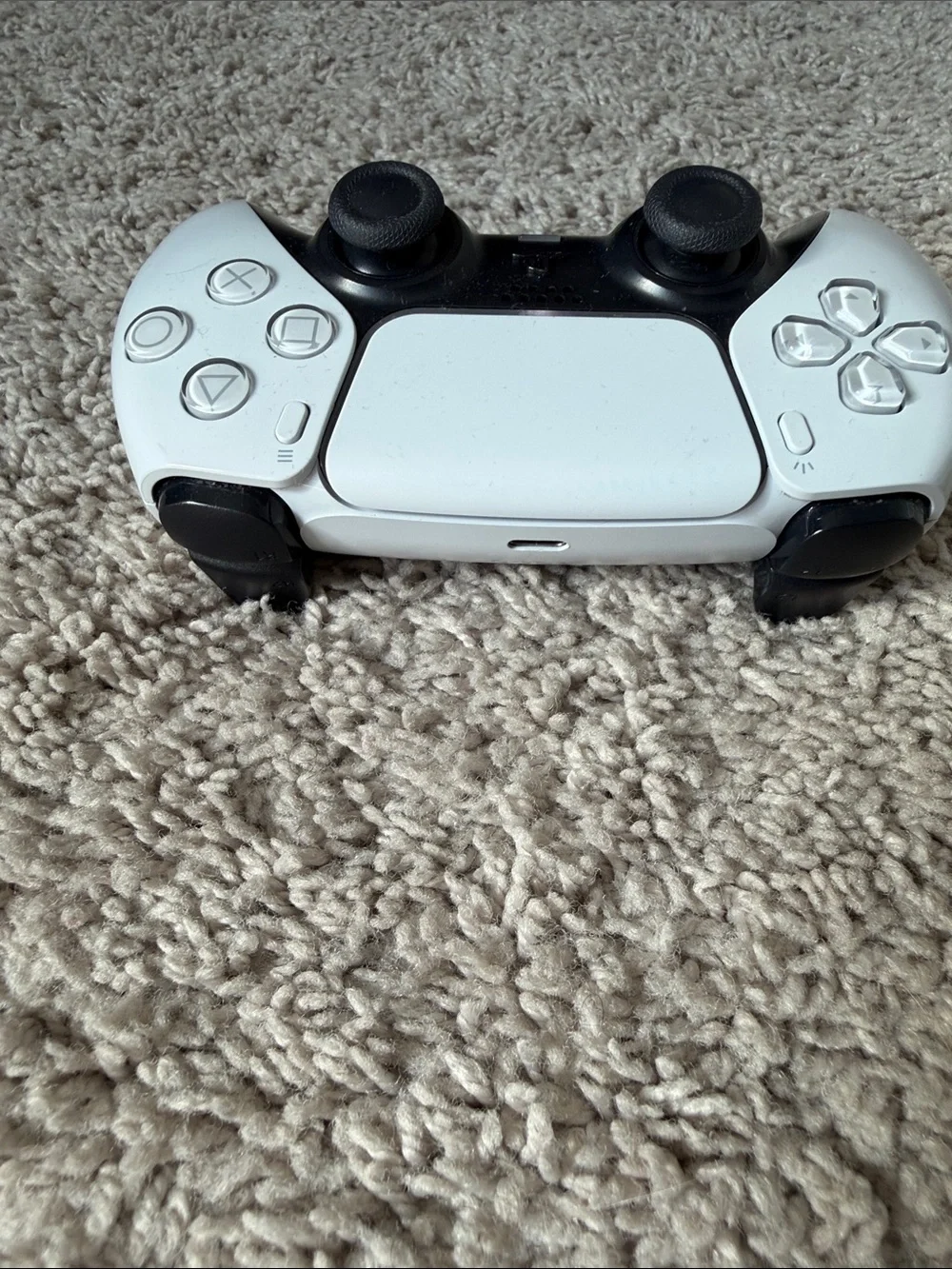 PS5 Sony DualSense Wireless Controller - White and Black with Blue Accent